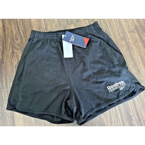 Reebok Women's Identity French Terry Shorts with pockets Black XS - Picture 4 of 6